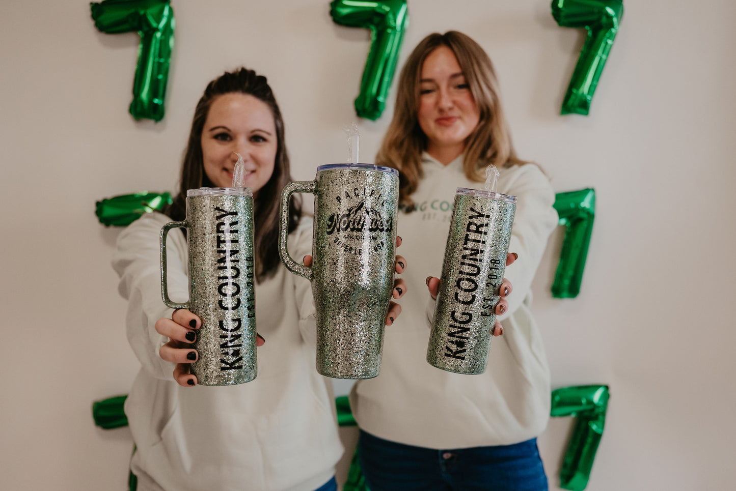 Green Glitter Tumbler