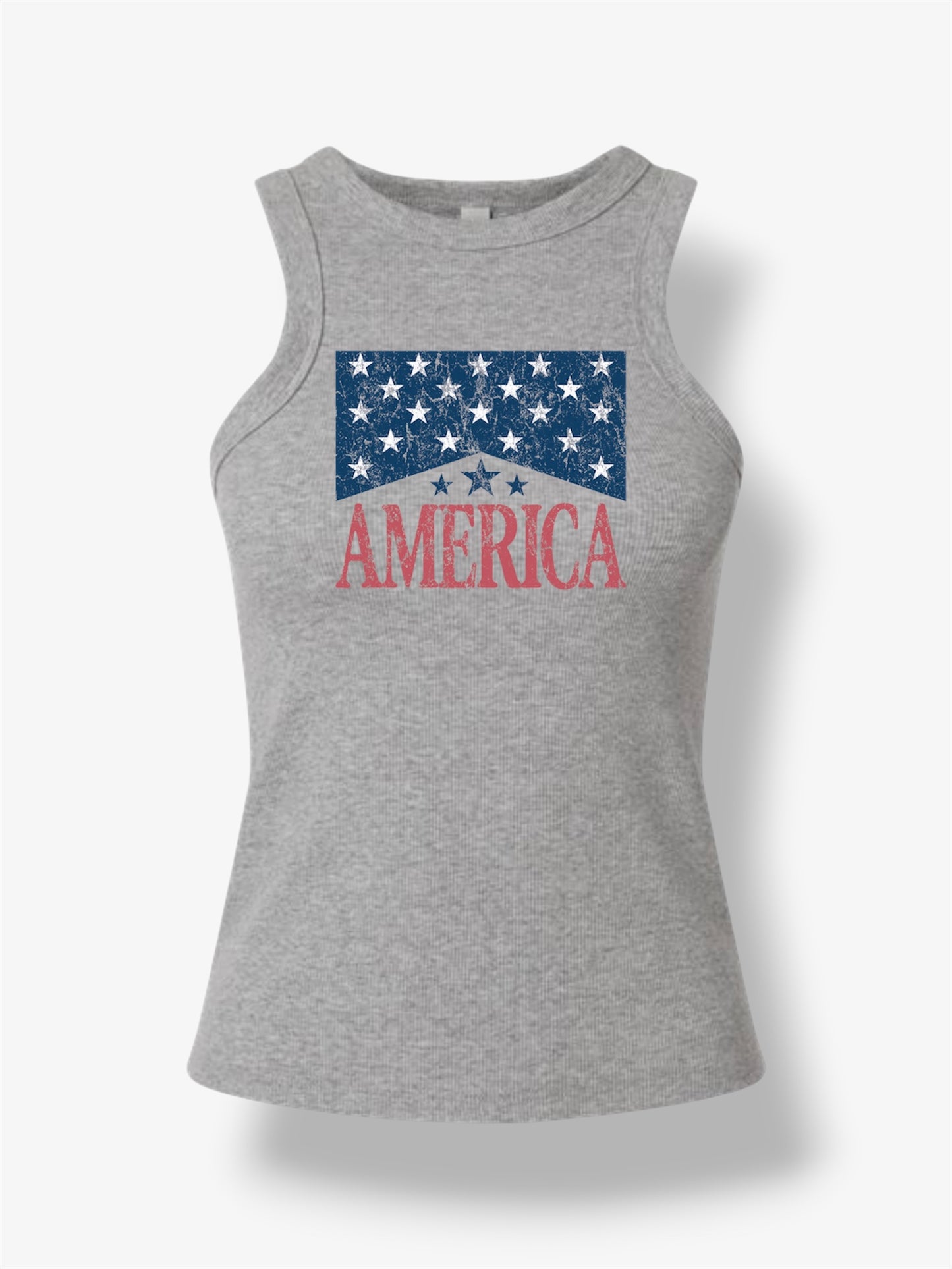 Women’s High Neck Tight Fit Ribbed Tank