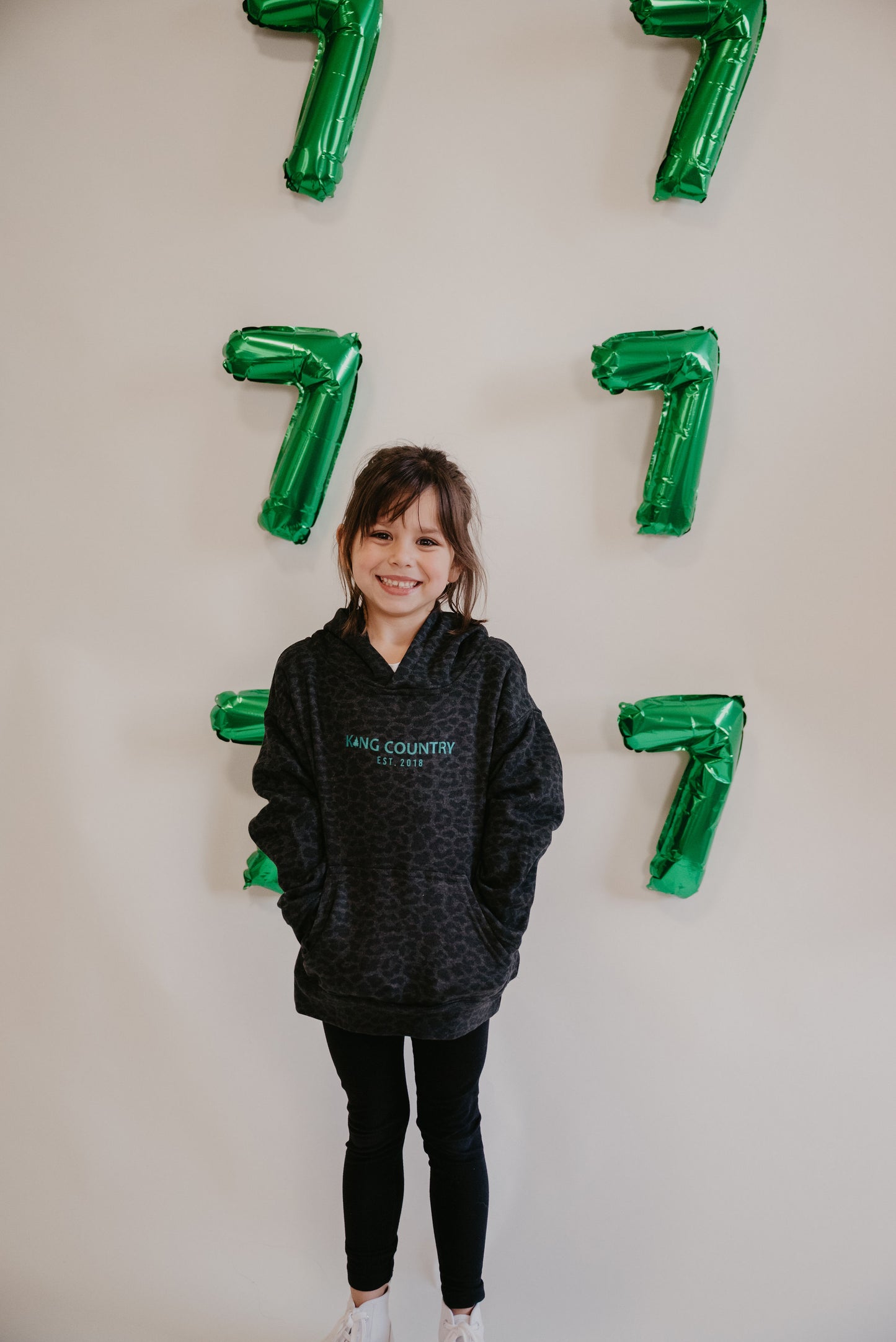 Kids Black Leopard Hoodie