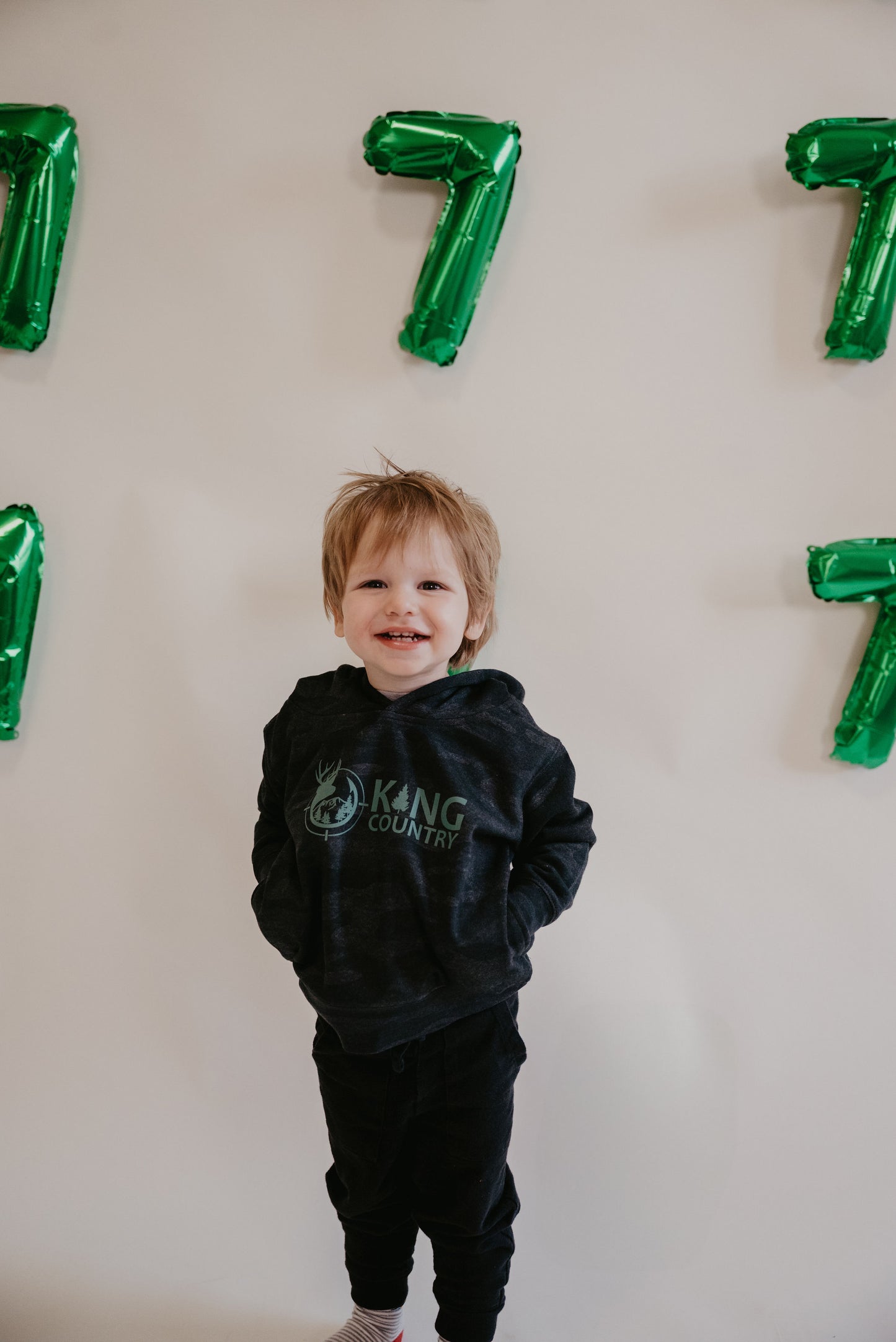 Kids Black Camo Hoodie