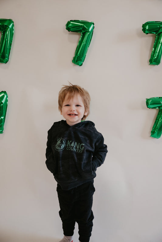 Kids Black Camo Hoodie