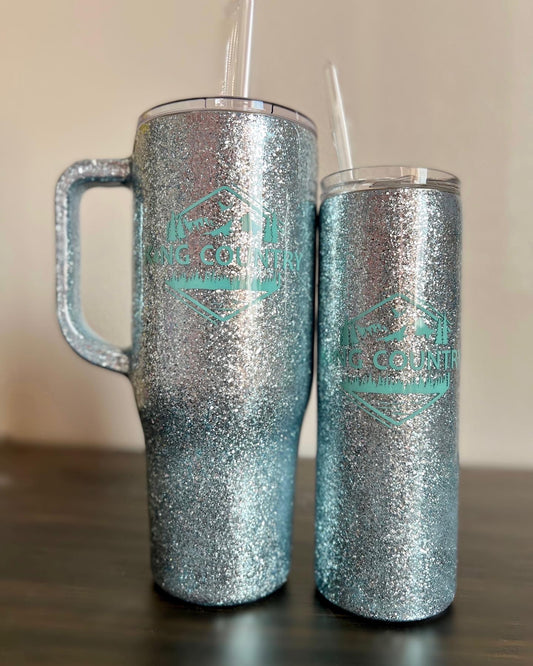 Teal Glitter Tumbler