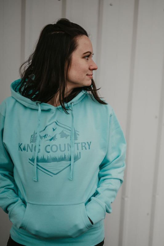 Teal on Mint Hoodie