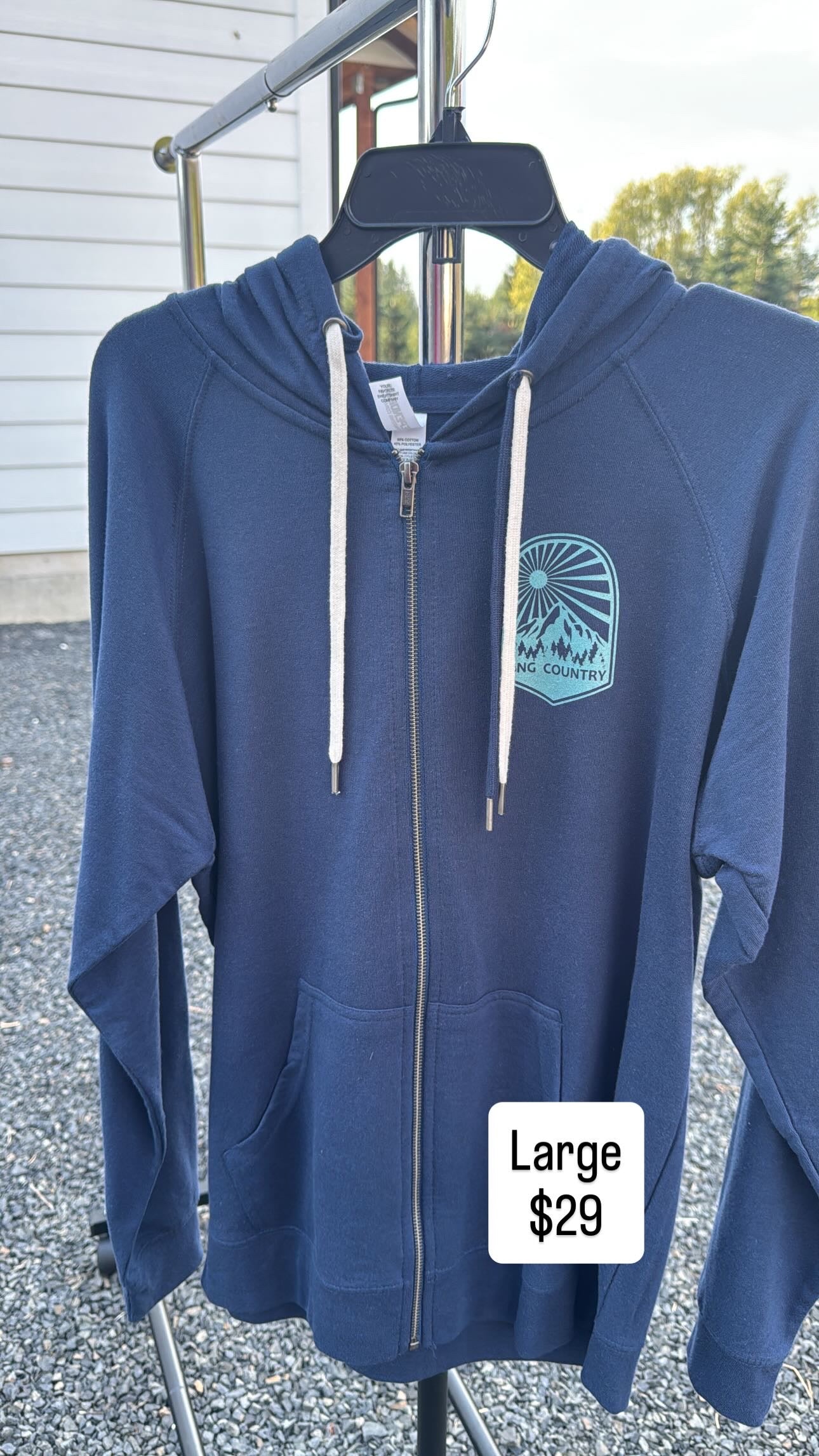 Navy Full Zip Large