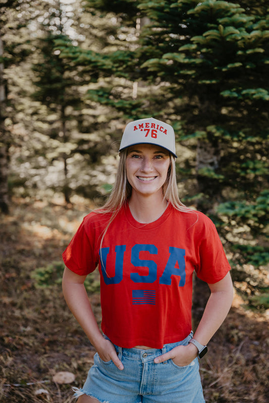 USA Crop Tee