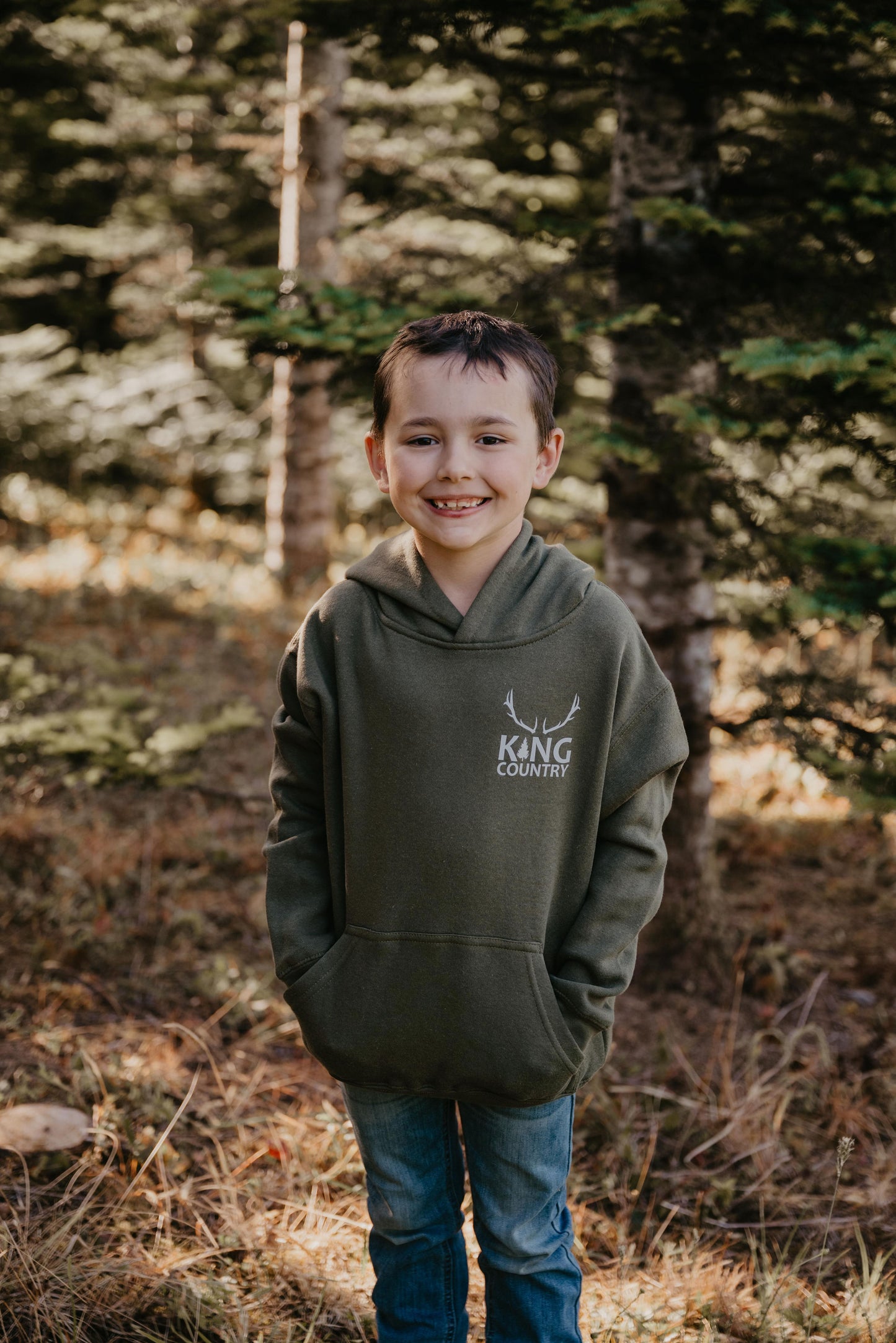 Kids Military Green Hoodie