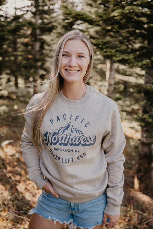 Heathered Latte Crewneck