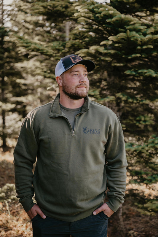 Military Green 1/4 Zip