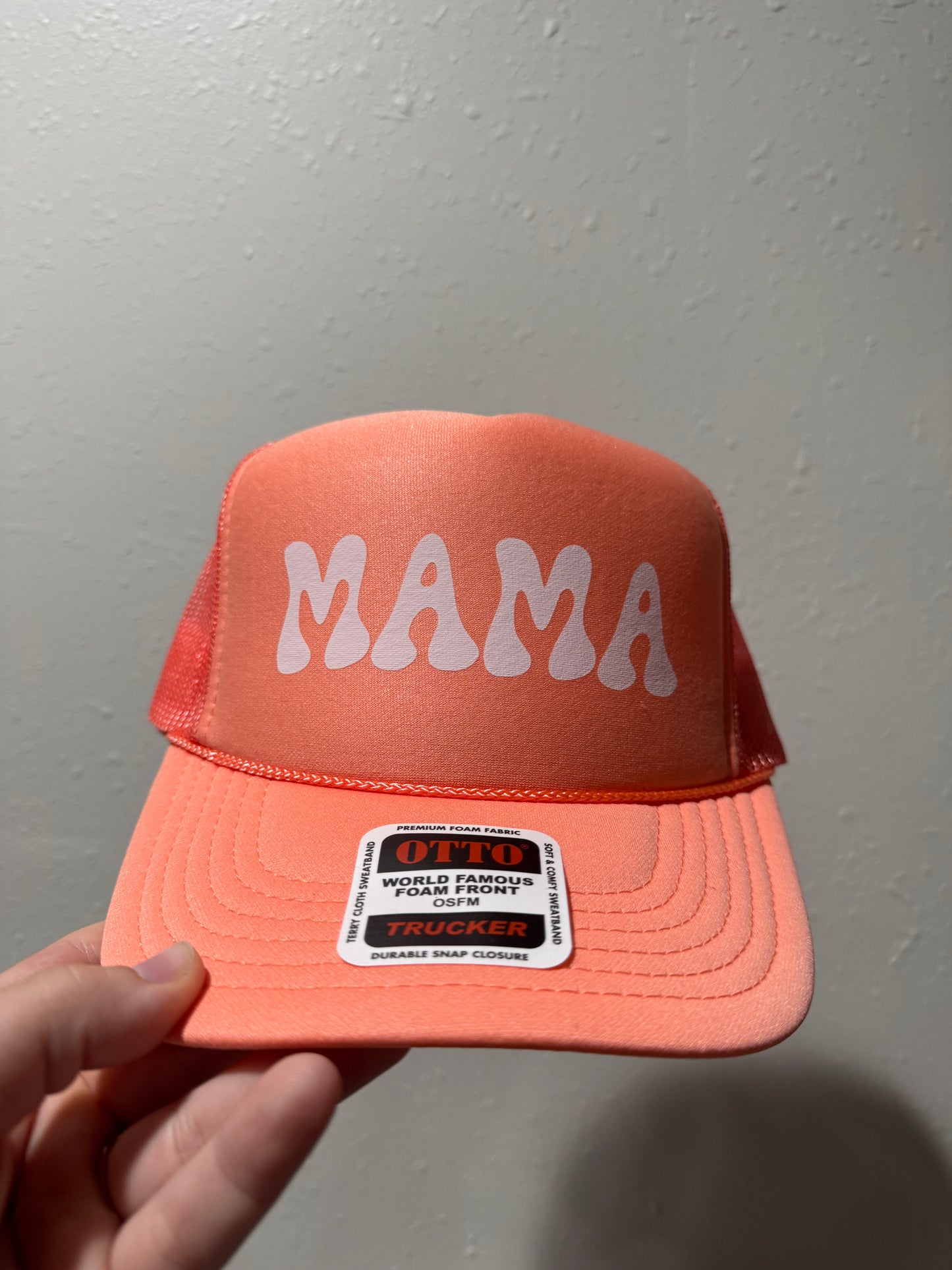Coral Mama Foam Trucker Hat